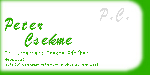 peter csekme business card